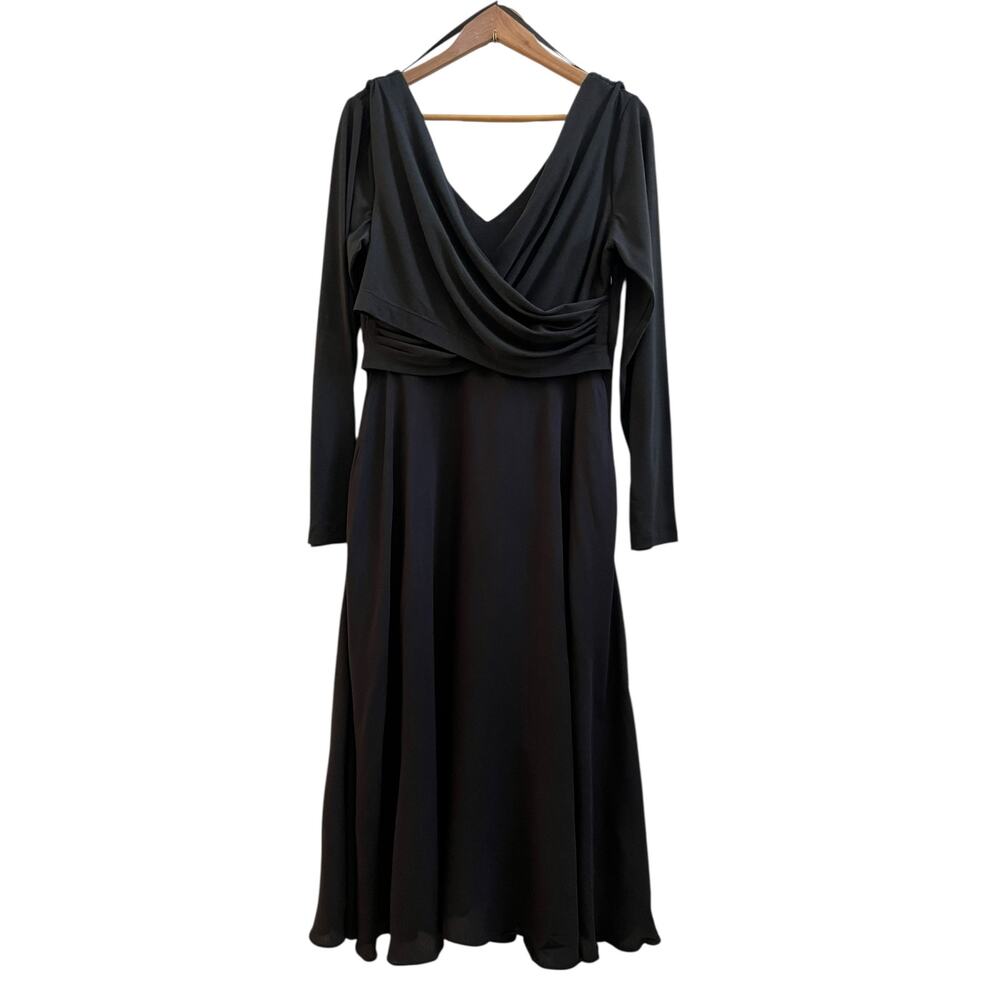 Peruvian Connection Black Front Drape Pocket Full… - image 3